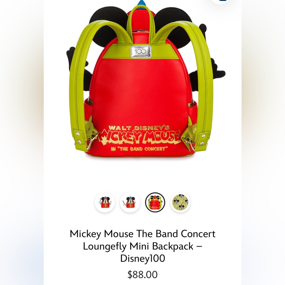 Mickey Mouse Disney100 Loungefly - Picture 2 of 3